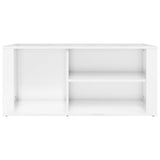 Shoe Cabinet High Gloss White 100x35x45 cm Engineered Wood