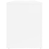 Shoe Cabinet High Gloss White 100x35x45 cm Engineered Wood - Rear View