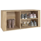 Shoe Cabinet Sonoma Oak 100x35x45 cm Engineered Wood - Top-Down View