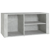 Shoe Cabinet Concrete Grey 100x35x45 cm Engineered Wood - Front View
