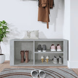 Shoe Cabinet Concrete Grey 100x35x45 cm Engineered Wood - Side View