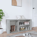Shoe Cabinet Concrete Grey 100x35x45 cm Engineered Wood
