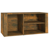 Shoe Cabinet Smoked Oak 100x35x45 cm Engineered Wood - Front View