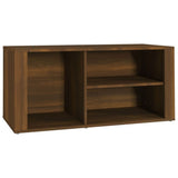Shoe Cabinet Brown Oak 100x35x45 cm Engineered Wood - Front View