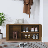 Shoe Cabinet Brown Oak 100x35x45 cm Engineered Wood - Side View