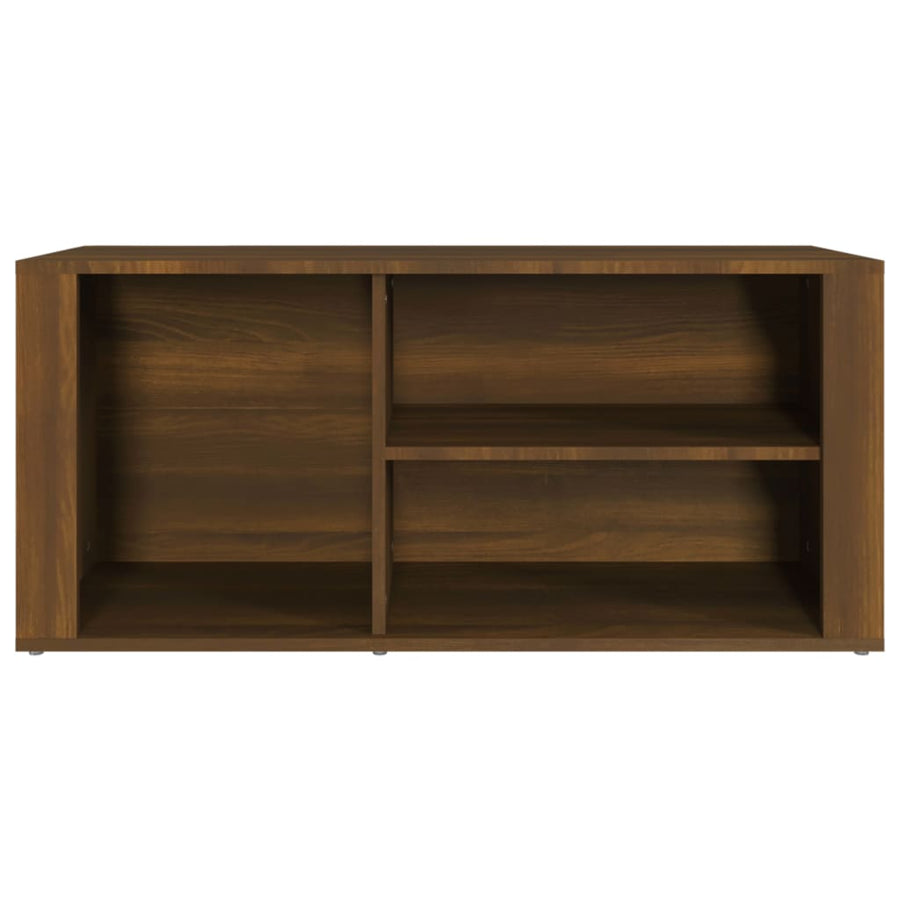 Shoe Cabinet Brown Oak 100x35x45 cm Engineered Wood