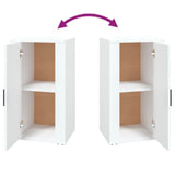 Sideboard White 40x33x70 cm Engineered Wood - Rear View