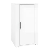 Sideboard High Gloss White 40x33x70 cm Engineered Wood - Front View