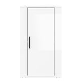 Sideboard High Gloss White 40x33x70 cm Engineered Wood - Side View