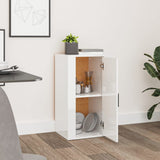 Sideboard High Gloss White 40x33x70 cm Engineered Wood - Close-Up Angle