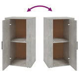 Sideboard Concrete Grey 40x33x70 cm Engineered Wood - Rear View