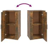 Sideboard Smoked Oak 40x33x70 cm Engineered Wood - Rear View