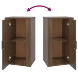 Sideboard Brown Oak 40x33x70 cm Engineered Wood - Rear View