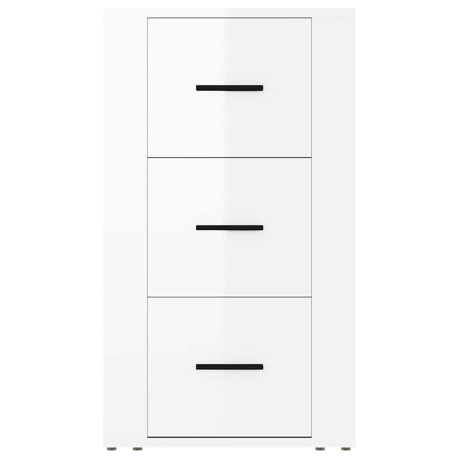 Sideboard High Gloss White 40x33x70 cm Engineered Wood