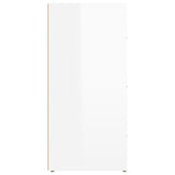Sideboard High Gloss White 40x33x70 cm Engineered Wood