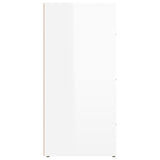 Sideboard High Gloss White 40x33x70 cm Engineered Wood - 45-Degree Angle