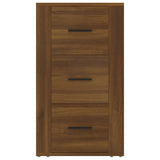 Sideboard Brown Oak 40x33x70 cm Engineered Wood - Side View