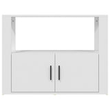 Sideboard White 80x30x60 cm Engineered Wood - Rear View