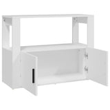 Sideboard White 80x30x60 cm Engineered Wood - Close-Up Angle