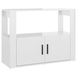 Sideboard High Gloss White 80x30x60 cm Engineered Wood - Front View