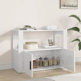 Sideboard High Gloss White 80x30x60 cm Engineered Wood - Side View