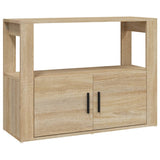 Sideboard Sonoma Oak 80x30x60 cm Engineered Wood - Front View