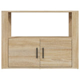Sideboard Sonoma Oak 80x30x60 cm Engineered Wood - Rear View