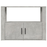 Sideboard Concrete Grey 80x30x60 cm Engineered Wood - Rear View