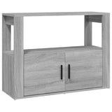 Sideboard Grey Sonoma 80x30x60 cm Engineered Wood - Front View
