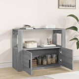 Sideboard Grey Sonoma 80x30x60 cm Engineered Wood - Side View