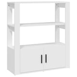 Sideboard White 80x30x90 cm Engineered Wood - Front View