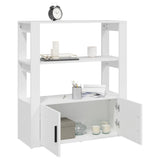 Sideboard White 80x30x90 cm Engineered Wood - 45-Degree Angle