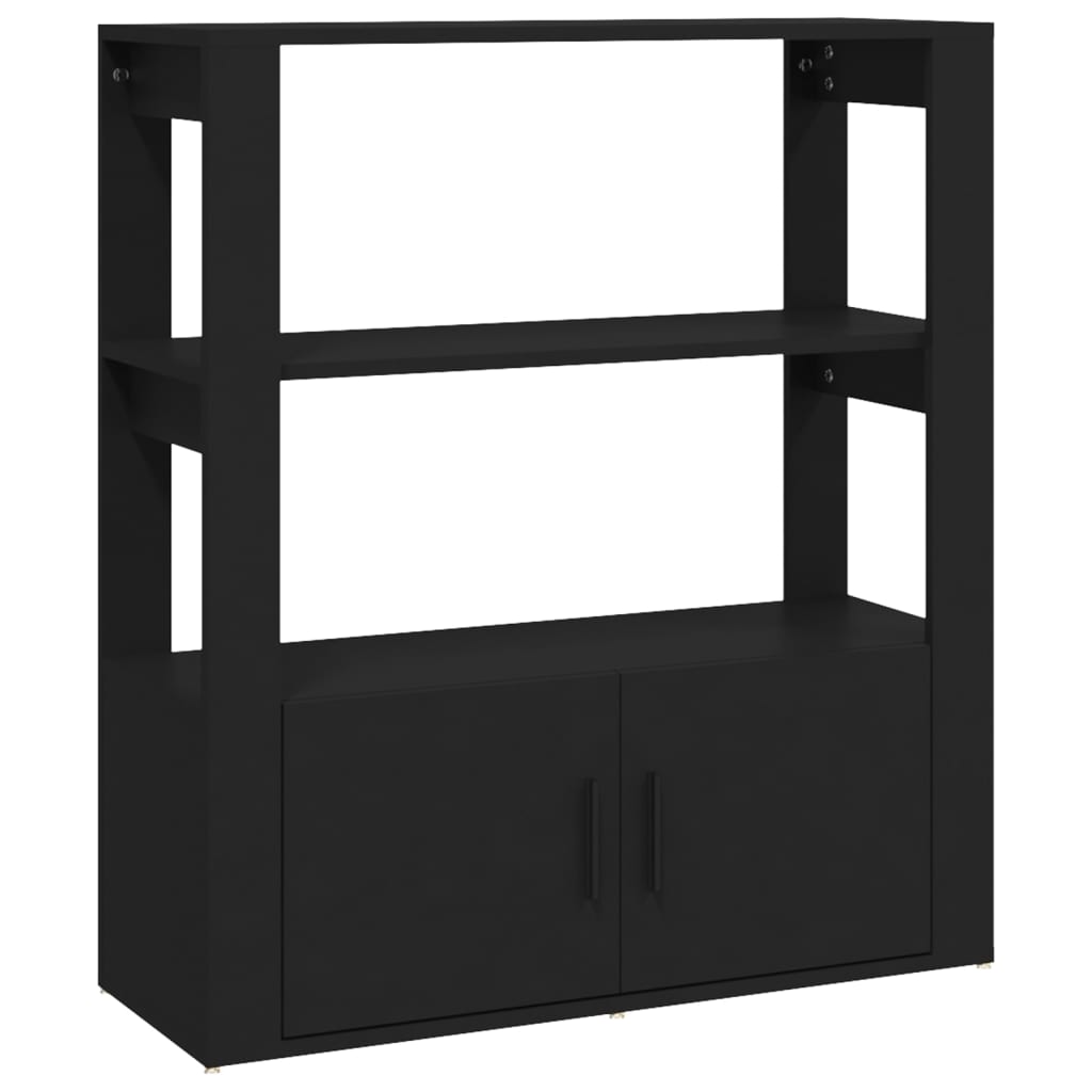 Sideboard Black 80x30x90 cm Engineered Wood