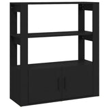 Sideboard Black 80x30x90 cm Engineered Wood
