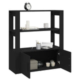 Sideboard Black 80x30x90 cm Engineered Wood