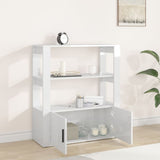 Sideboard High Gloss White 80x30x90 cm Engineered Wood - Side View