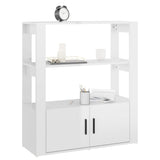 Sideboard High Gloss White 80x30x90 cm Engineered Wood - Top-Down View