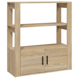 Sideboard Sonoma Oak 80x30x90 cm Engineered Wood - Front View