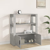 Sideboard Concrete Grey 80x30x90 cm Engineered Wood - Side View