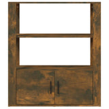Sideboard Smoked Oak 80x30x90 cm Engineered Wood - Rear View