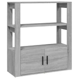 Sideboard Grey Sonoma 80x30x90 cm Engineered Wood - Front View