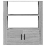 Sideboard Grey Sonoma 80x30x90 cm Engineered Wood - Close-Up Angle