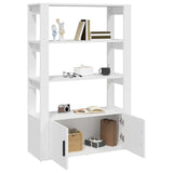 Sideboard White 80x30x119.5 cm Engineered Wood - 45-Degree Angle