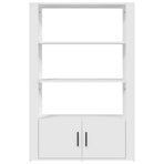 Sideboard White 80x30x119.5 cm Engineered Wood