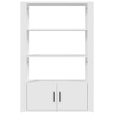 Sideboard White 80x30x119.5 cm Engineered Wood - Rear View