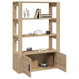 Sideboard Sonoma Oak 80x30x119.5 cm Engineered Wood - 45-Degree Angle