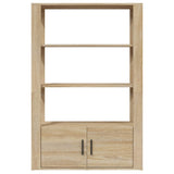 Sideboard Sonoma Oak 80x30x119.5 cm Engineered Wood - Rear View