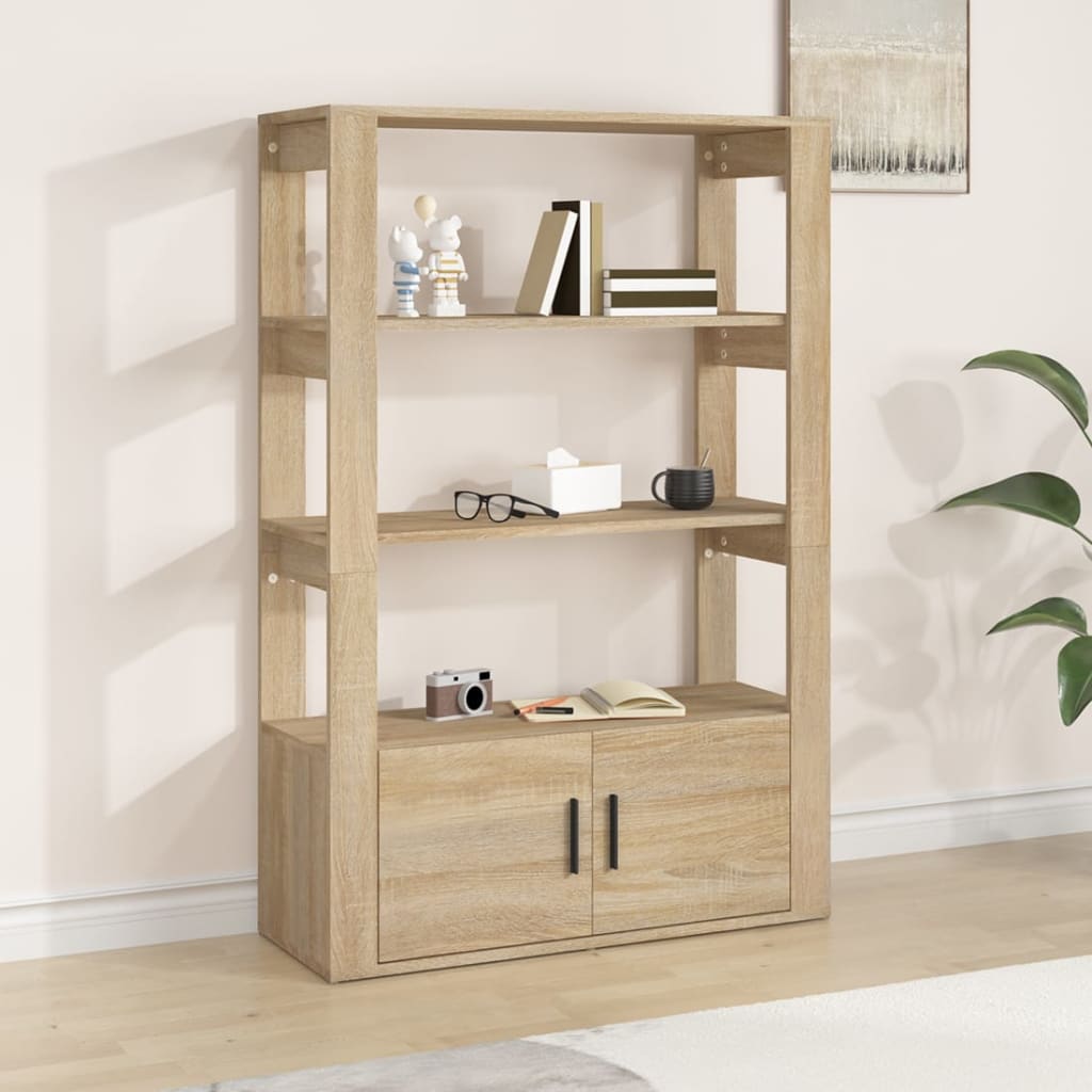 Sideboard Sonoma Oak 80x30x119.5 cm Engineered Wood