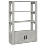 Sideboard Concrete Grey 80x30x119.5 cm Engineered Wood - Front View