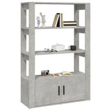 Sideboard Concrete Grey 80x30x119.5 cm Engineered Wood - Top-Down View